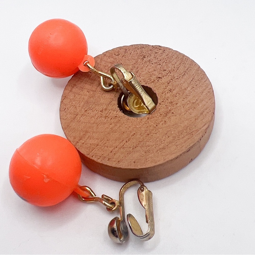 Vintage Happy Jack-O-Lantern Earrings - Picture 4 of 5